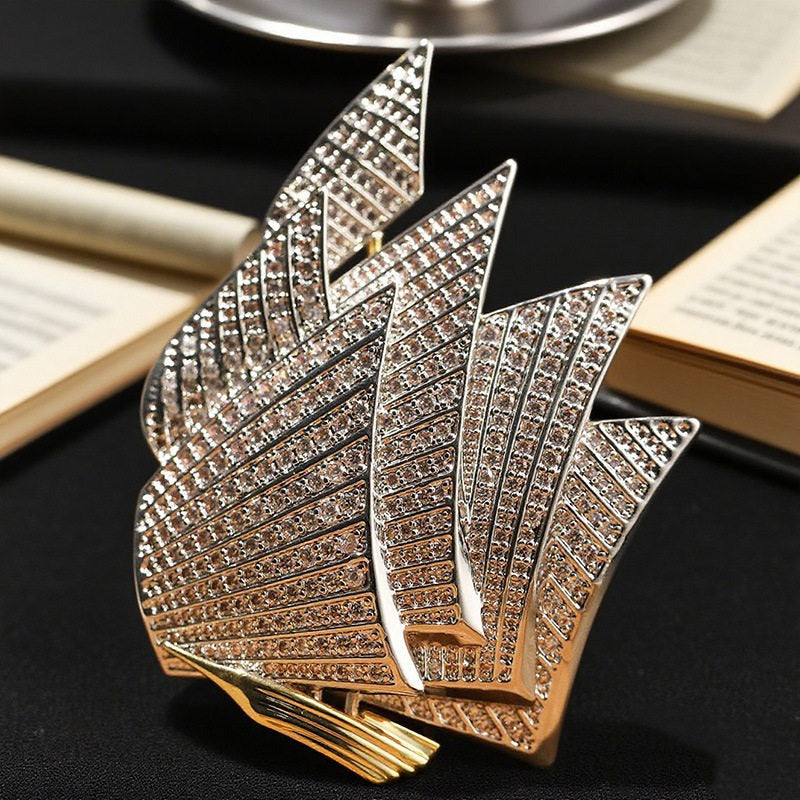 Vintage Sailing Ship Brooch