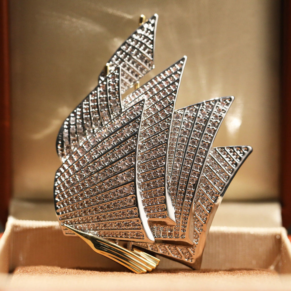 Vintage Sailing Ship Brooch