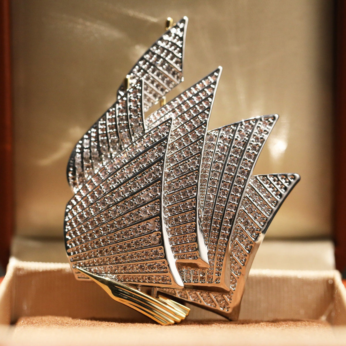 Vintage Sailing Ship Brooch
