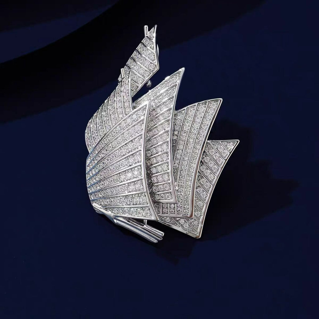 Vintage Sailing Ship Brooch