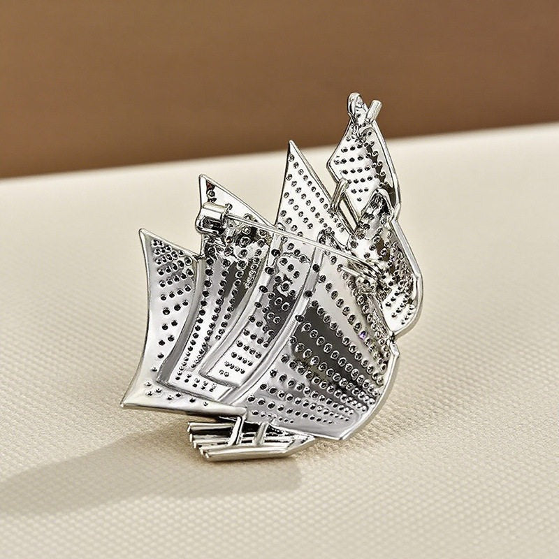 Vintage Sailing Ship Brooch