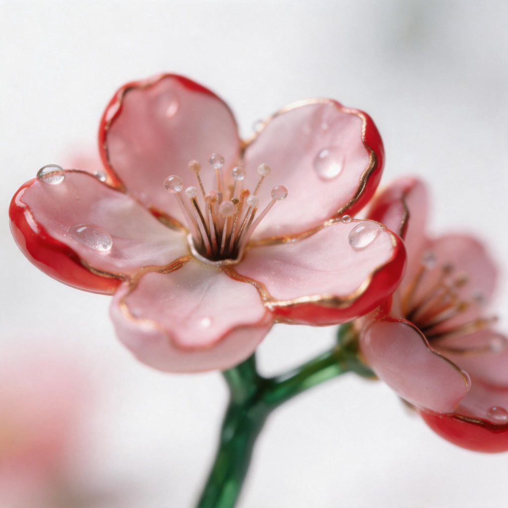 Pink Peach Blossom Pearl Brooch