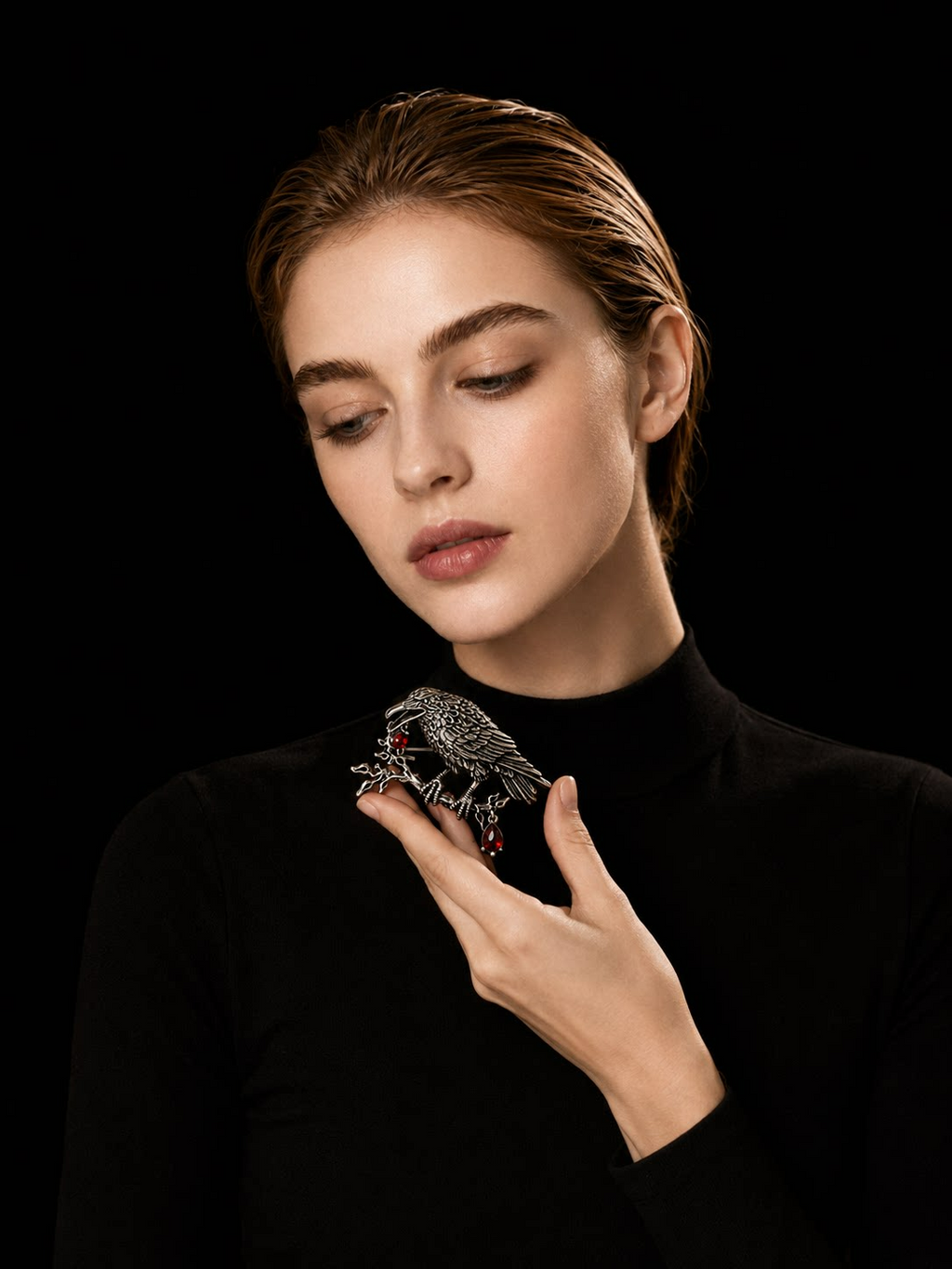 Raven Brooch