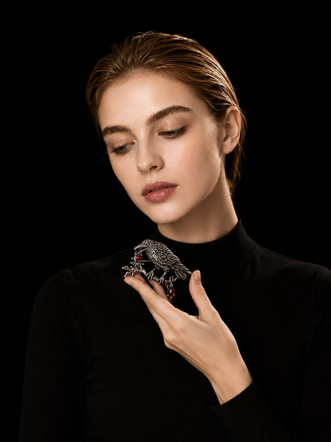 Raven Brooch