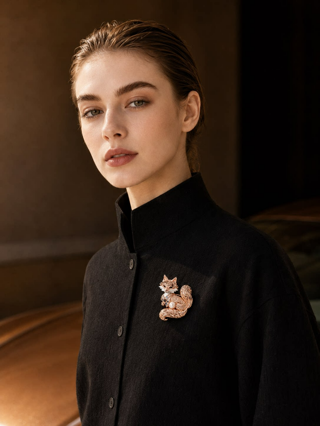Fox brooch