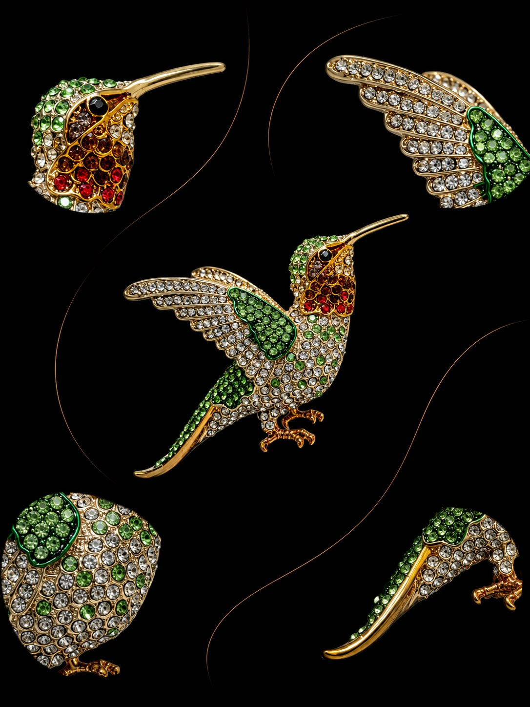 Hummingbird Brooch