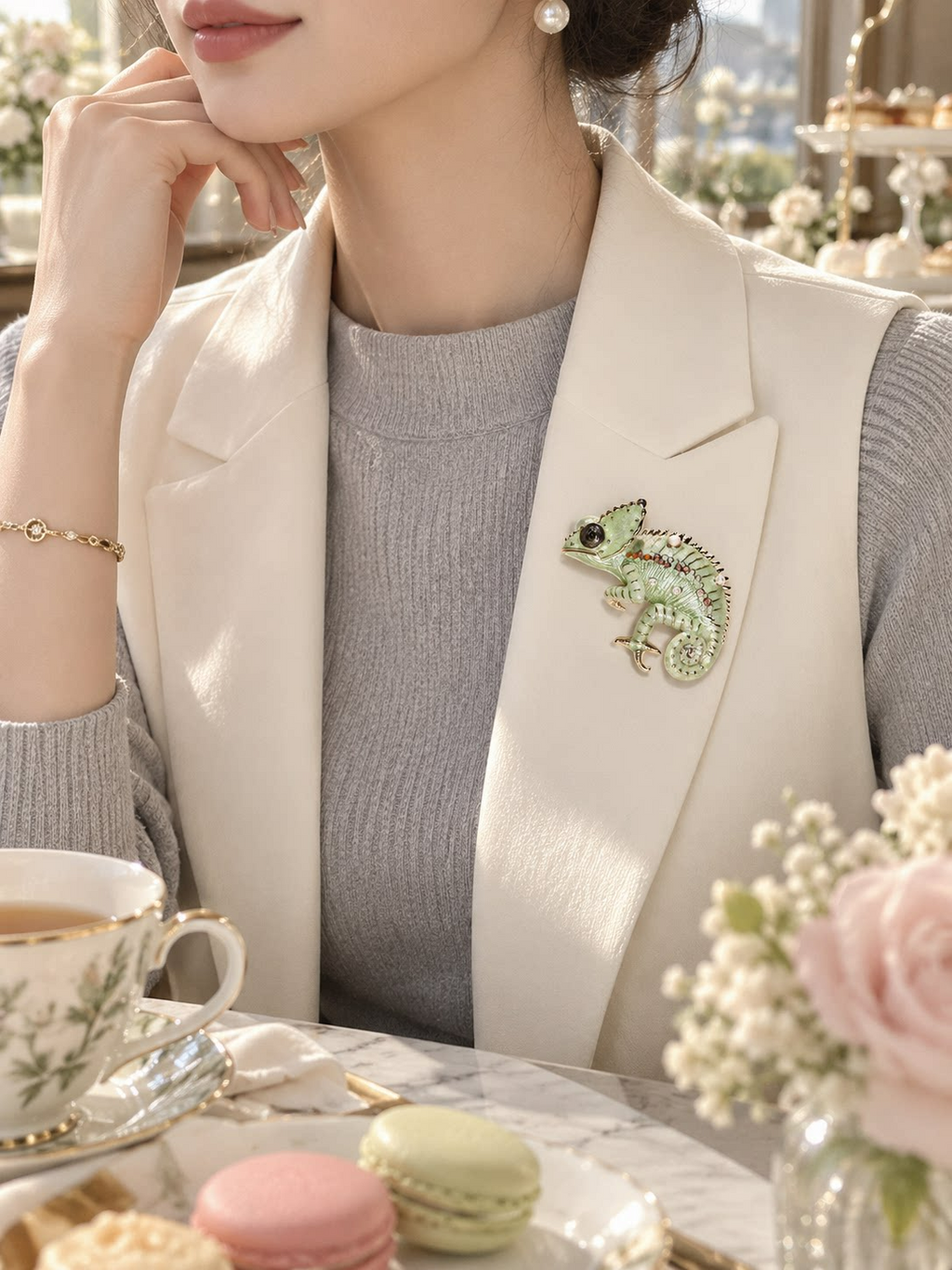 Chameleon Brooch