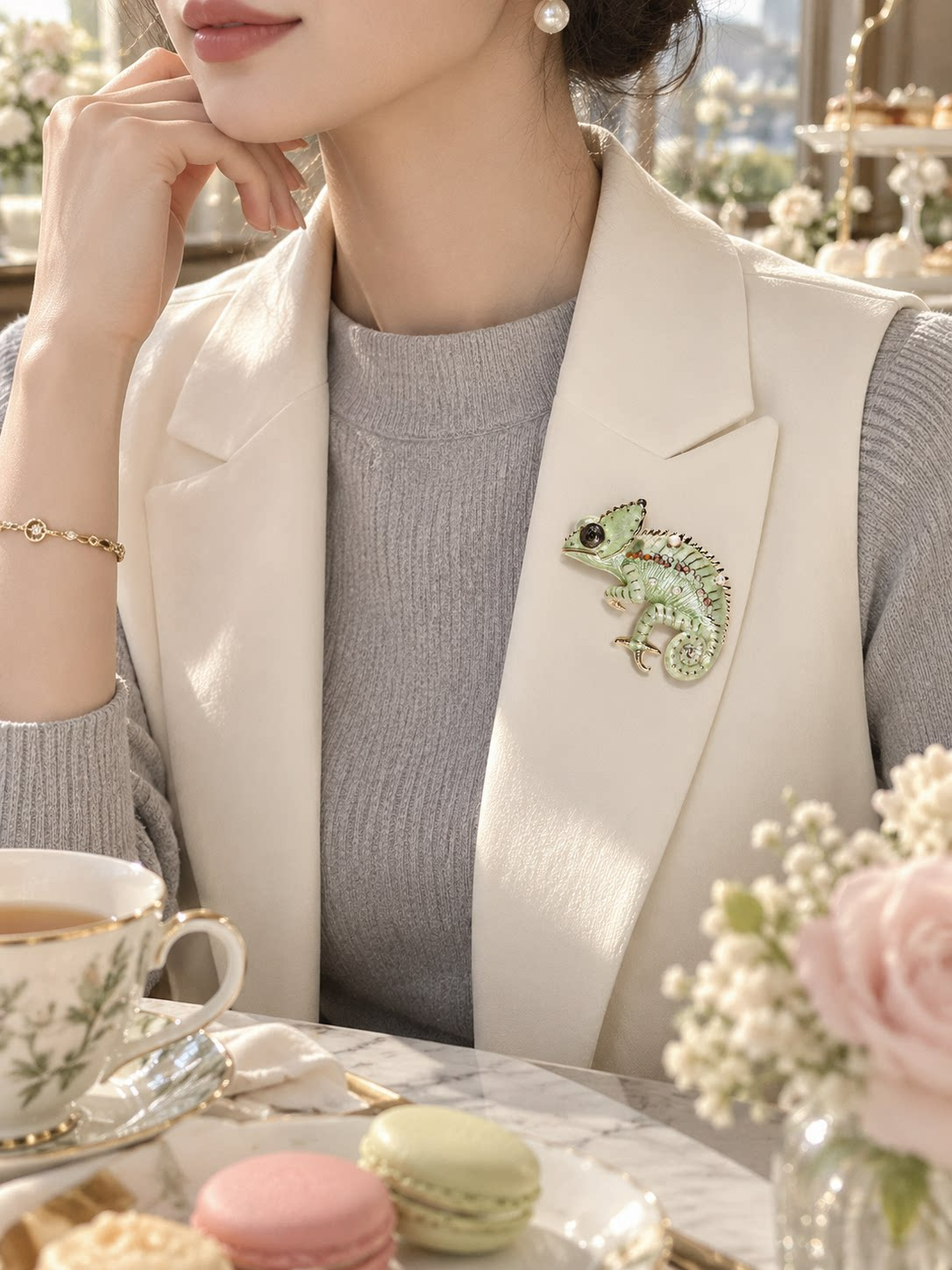 Chameleon Brooch