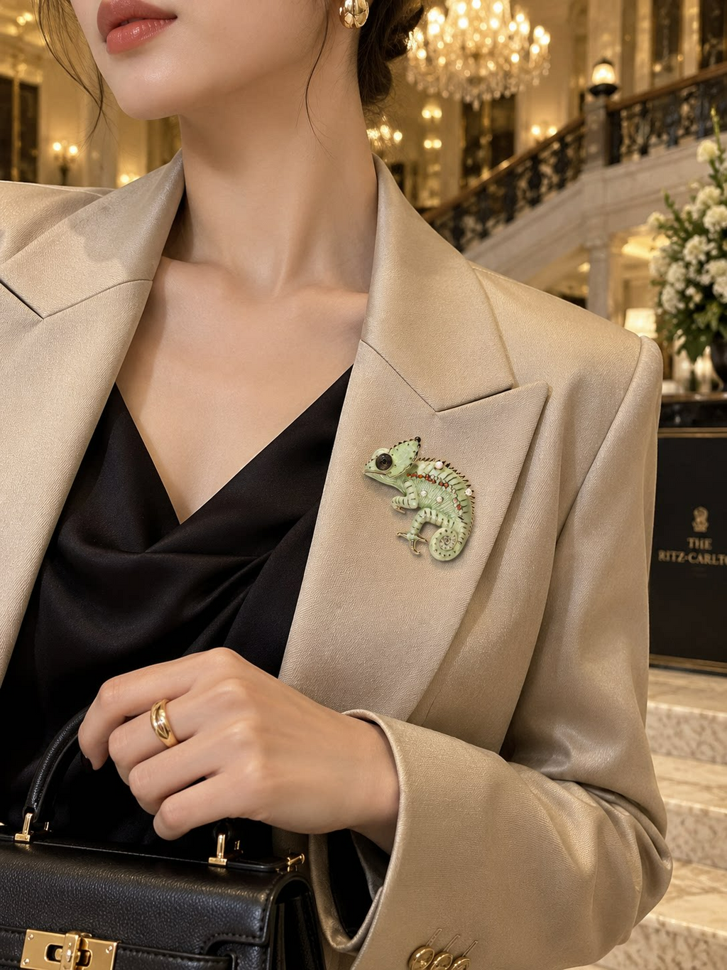 Chameleon Brooch