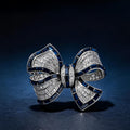 Sapphire Blue Bow Brooch