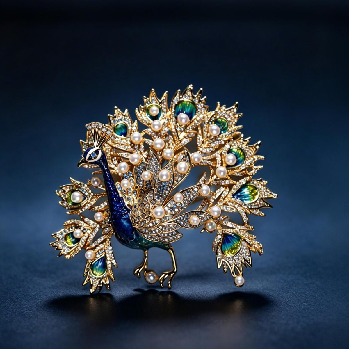 Peacock Brooch