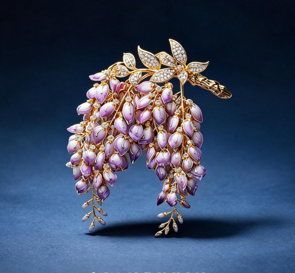 Purple Wisteria Brooch