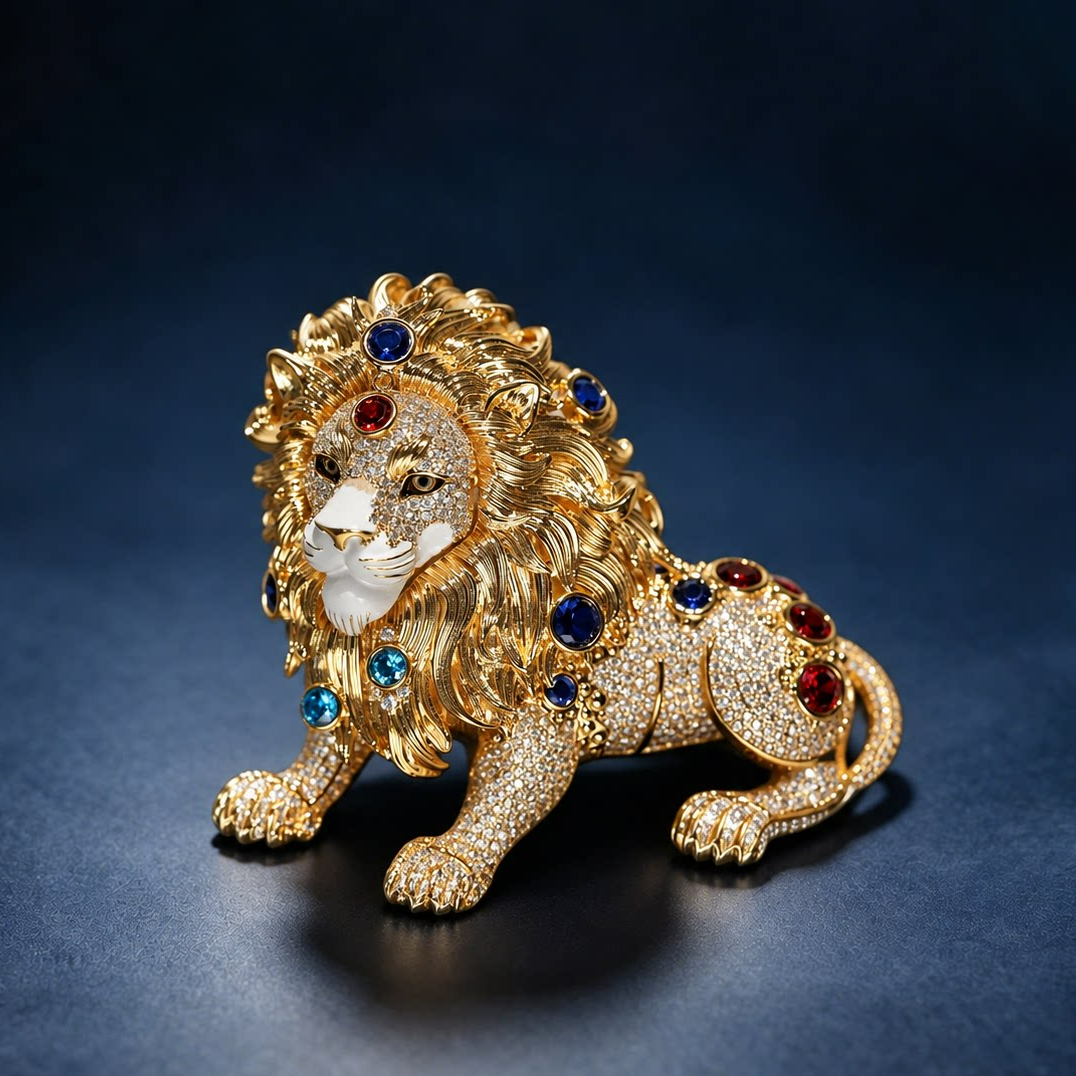Lion Brooch