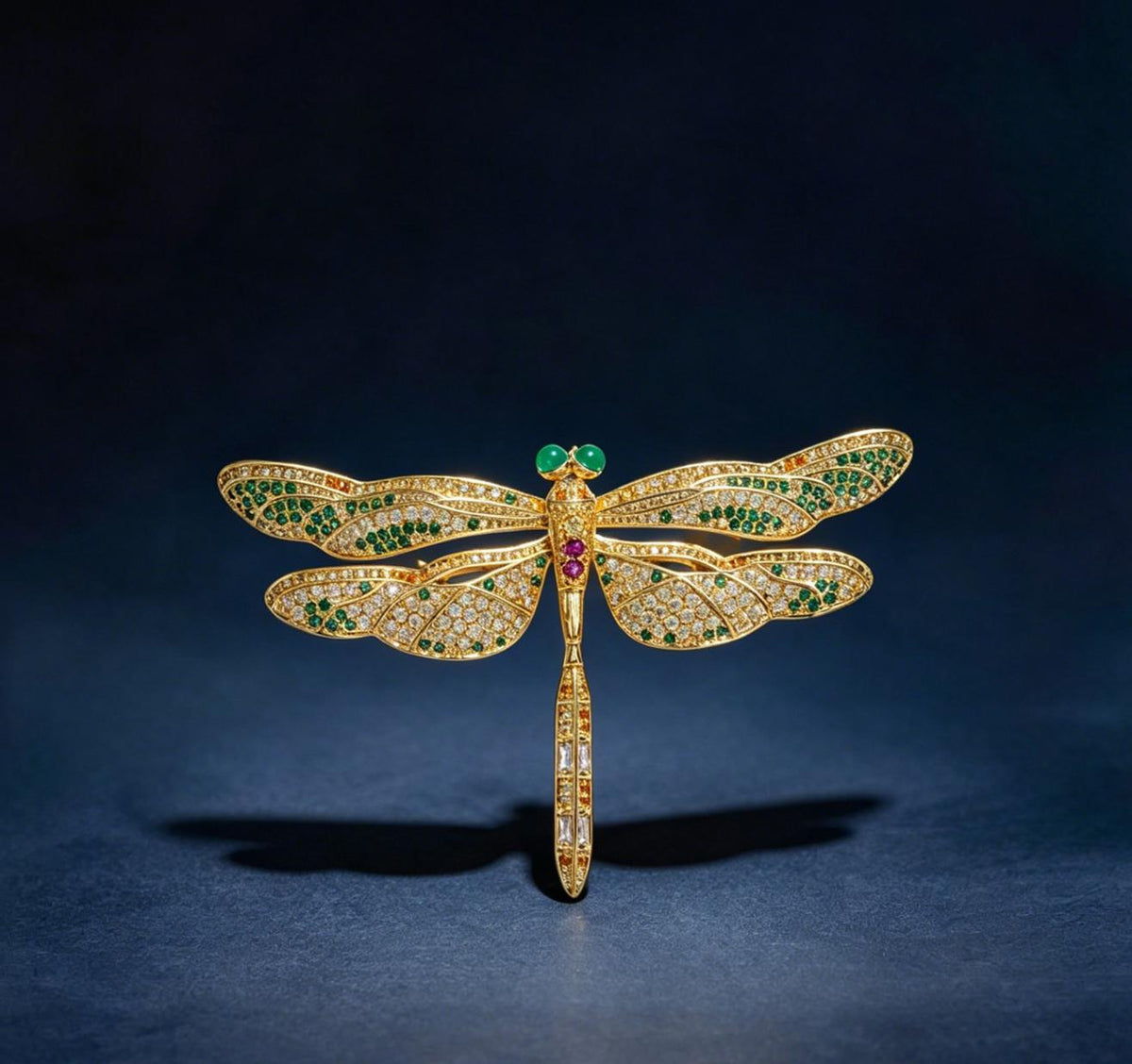 Golden Dragonfly Brooch