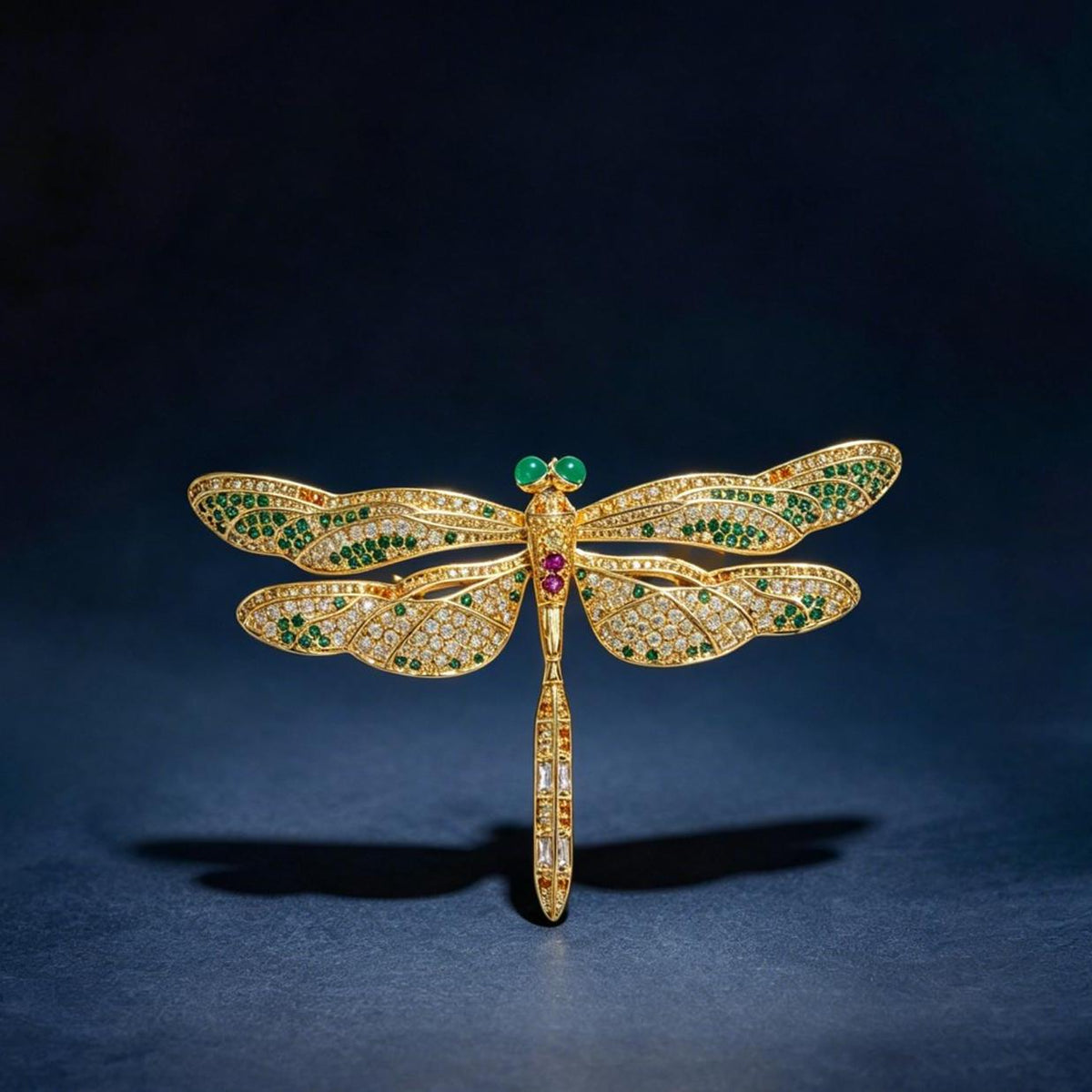 Golden Dragonfly Brooch