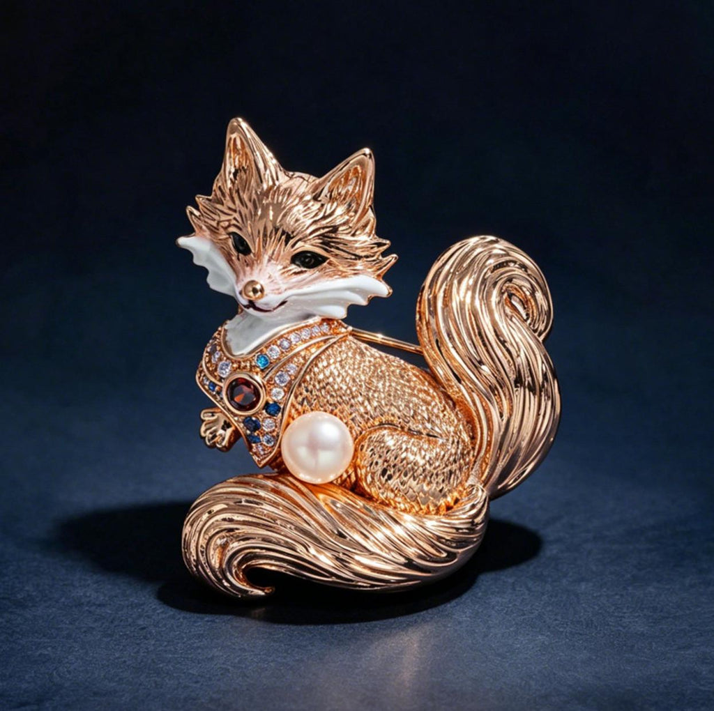 Fox brooch