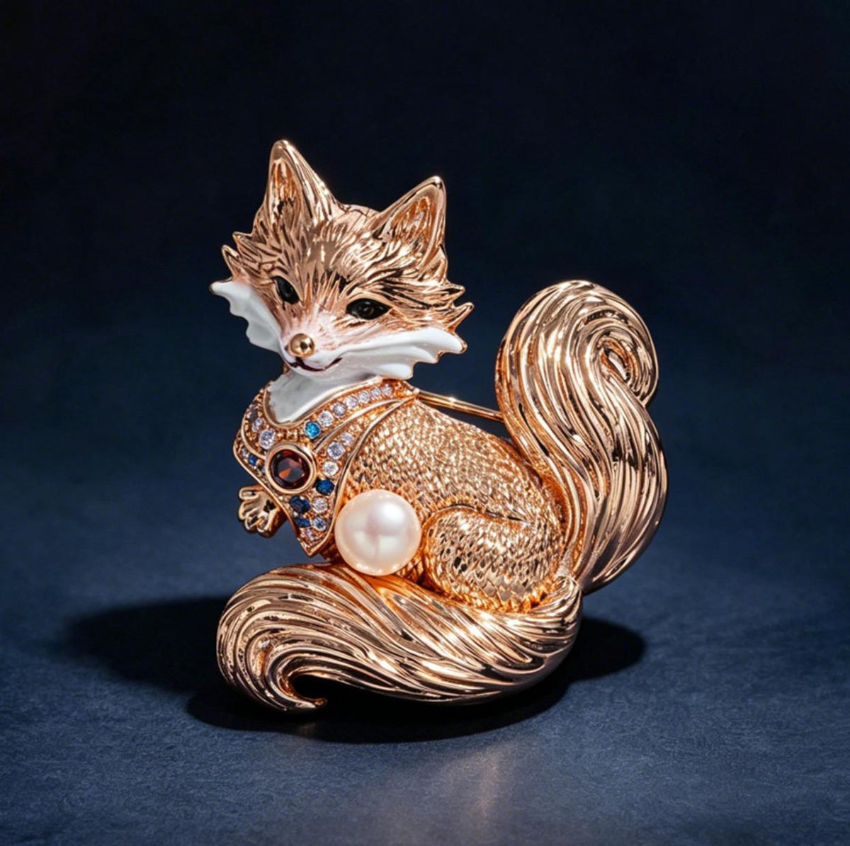 Fox brooch