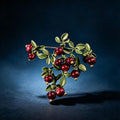 Cranberry Branch Brooch