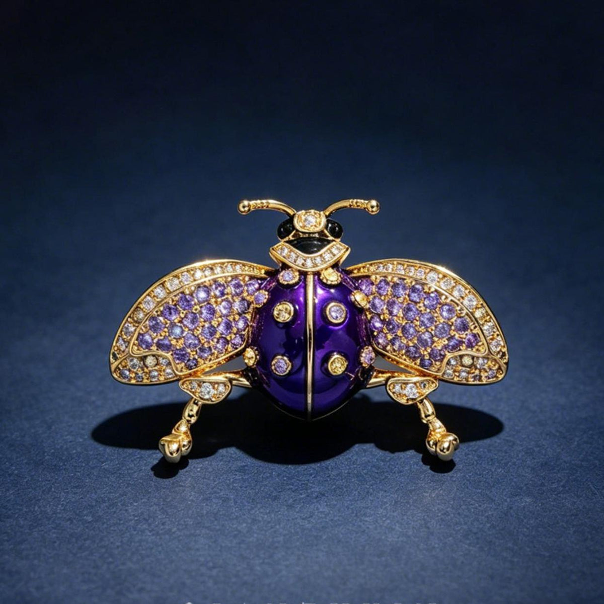 Purple Ladybug Brooch