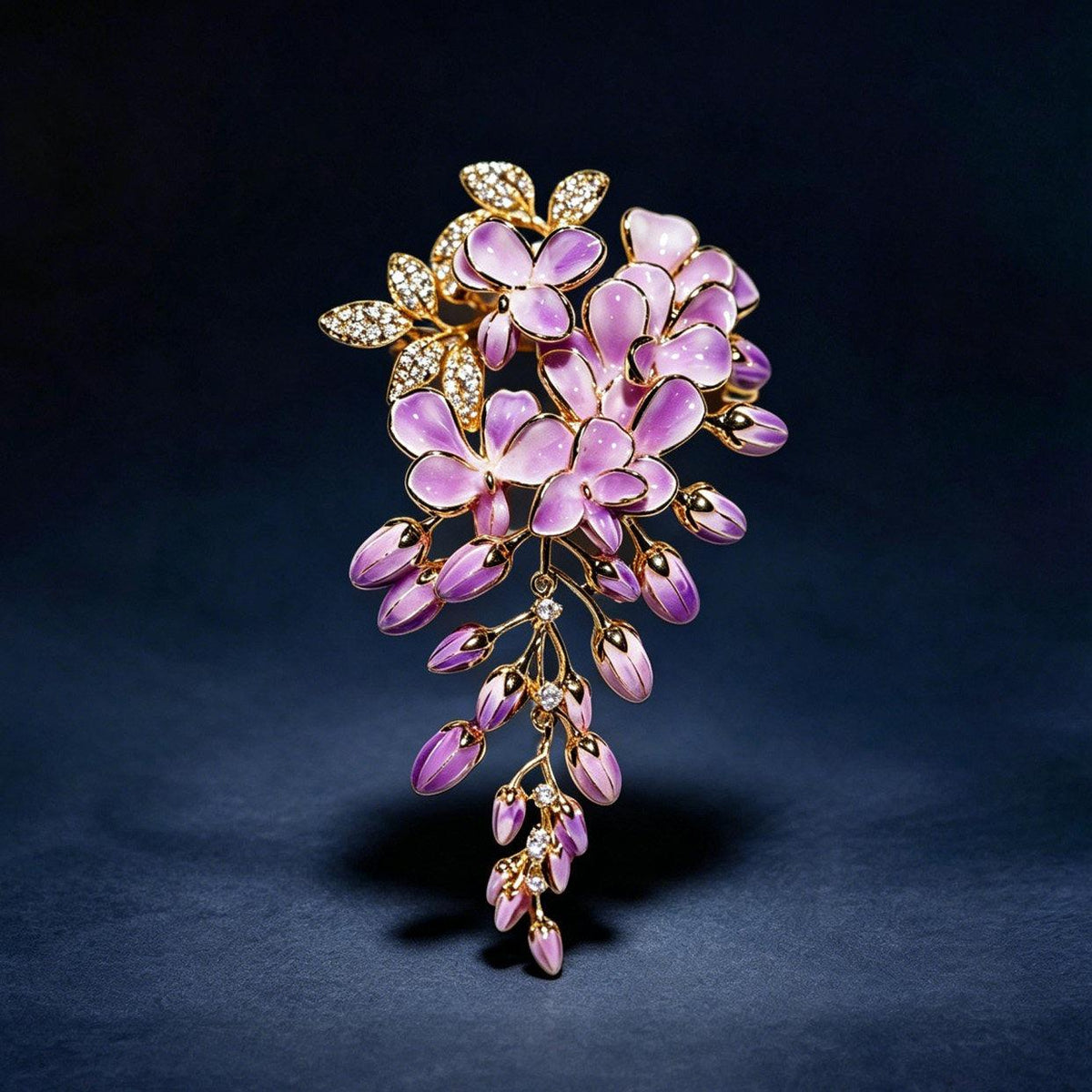 Purple Wisteria Brooch