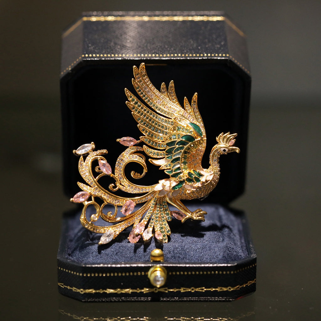 Golden Phoenix Brooch