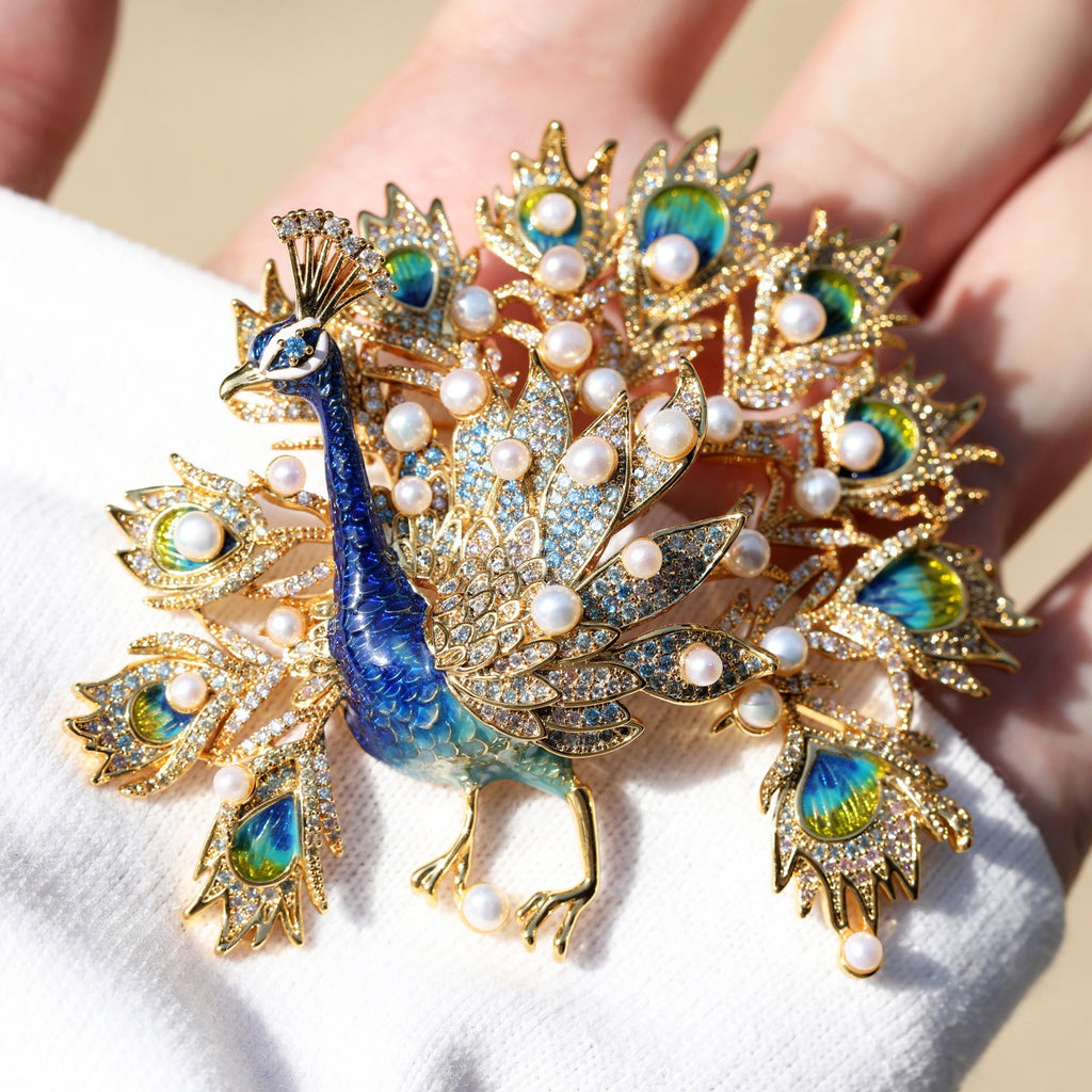Peacock Brooch