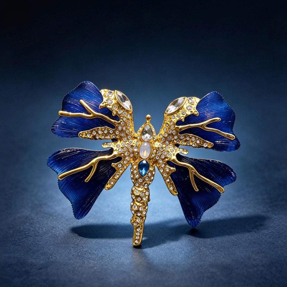 Deep Blue Butterfly Brooch
