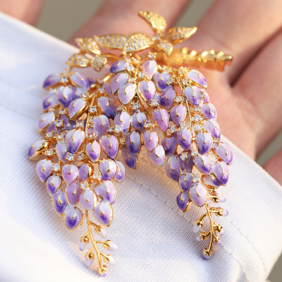 Purple Wisteria Brooch