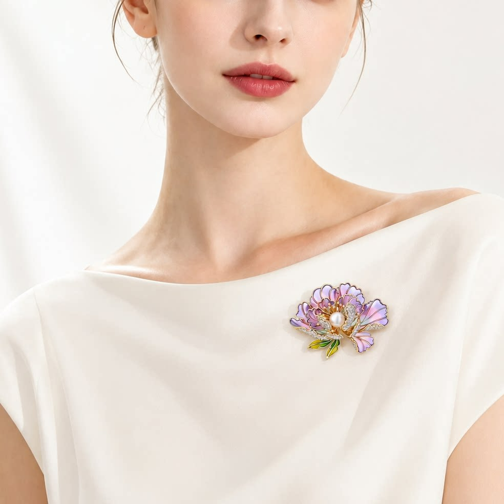 Peony Brooch