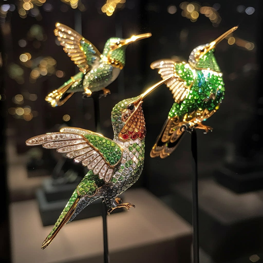 Hummingbird Brooch