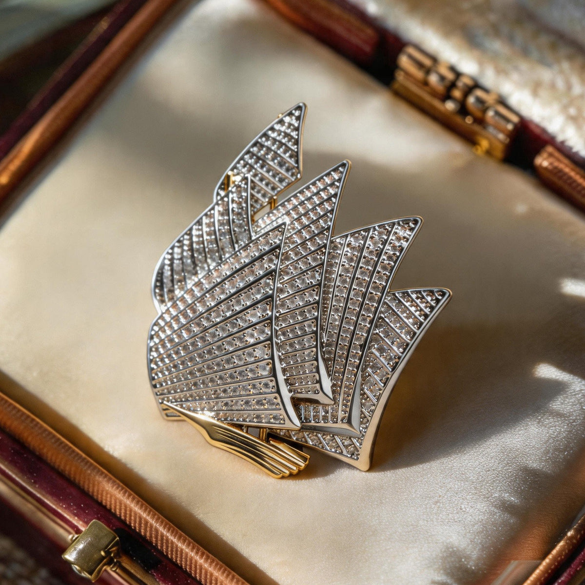 Vintage Sailing Ship Brooch