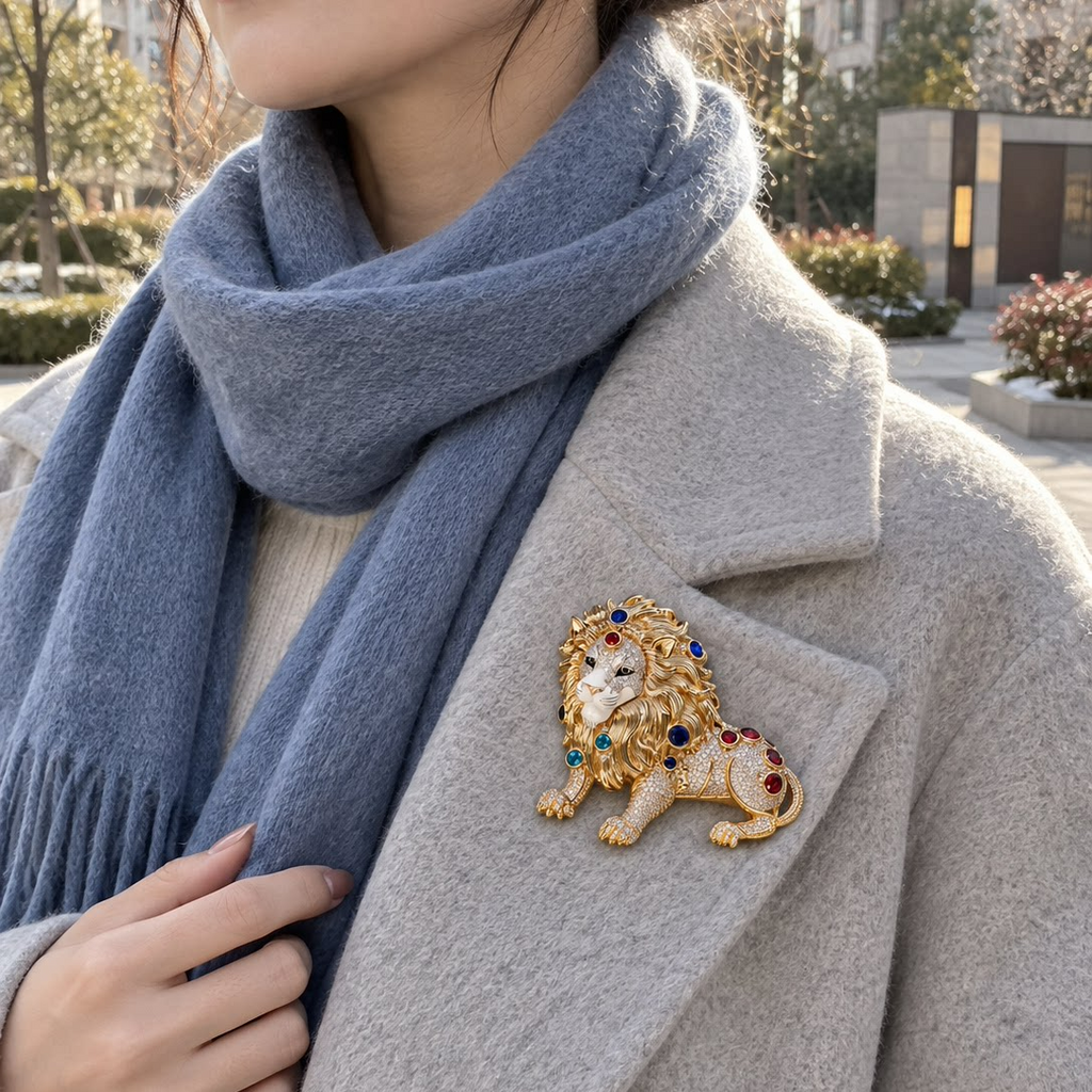 Lion Brooch