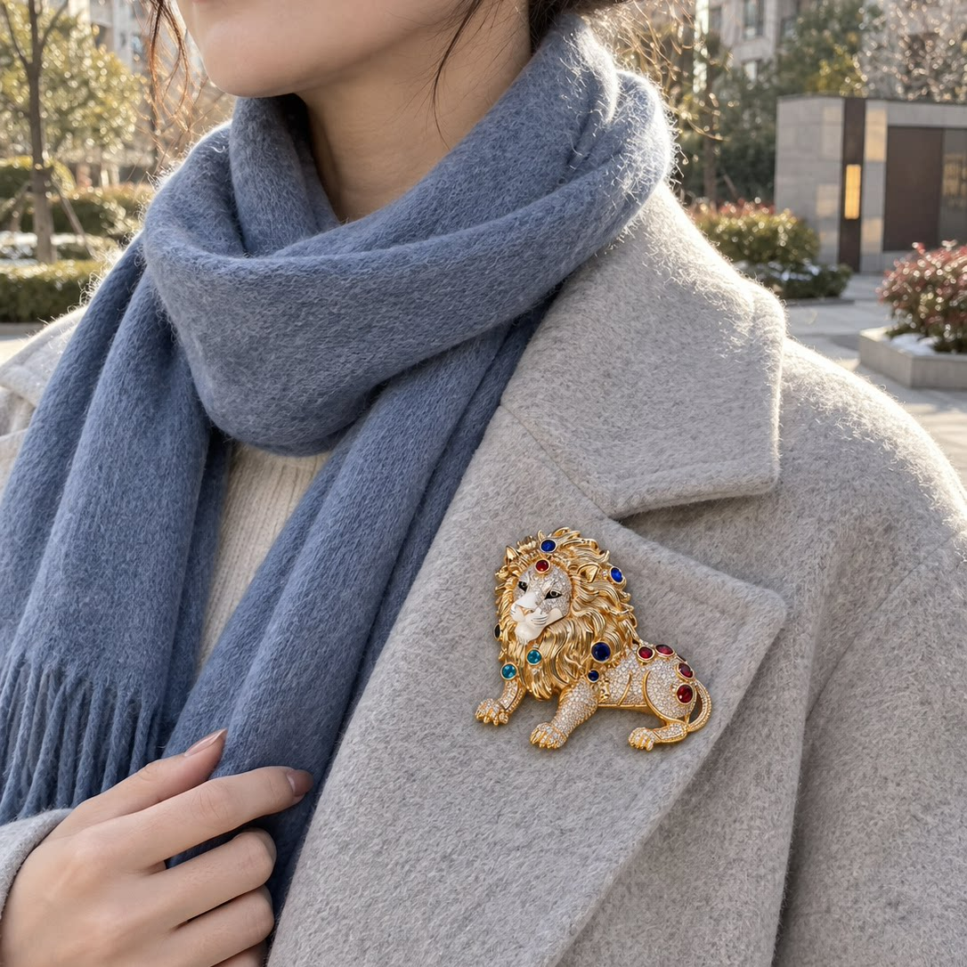 Lion Brooch