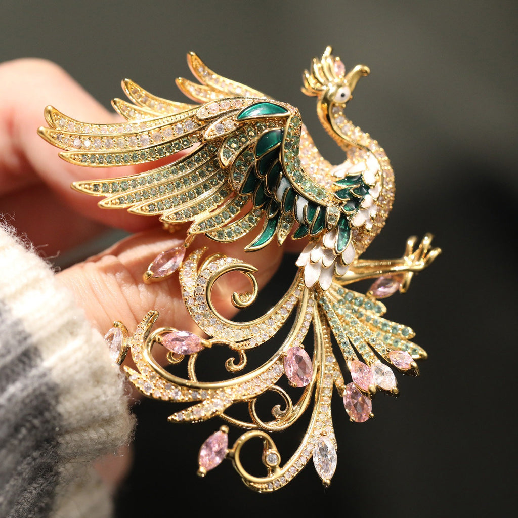 Golden Phoenix Brooch