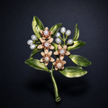 Orange Blossom Pearl Branch Brooch