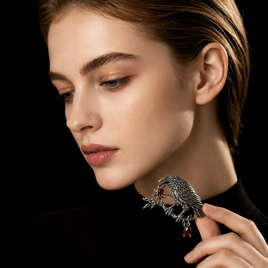Raven Brooch