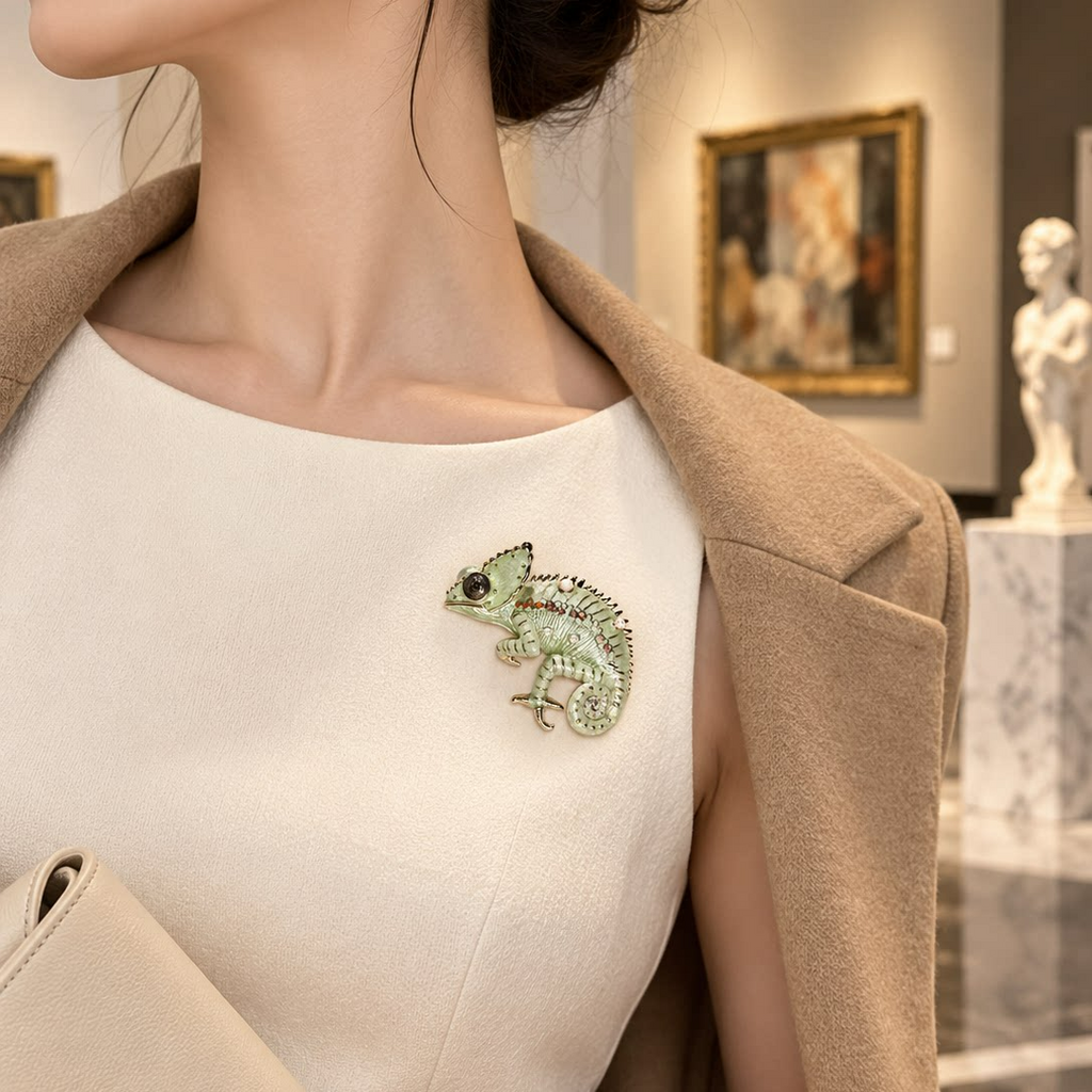 Chameleon Brooch