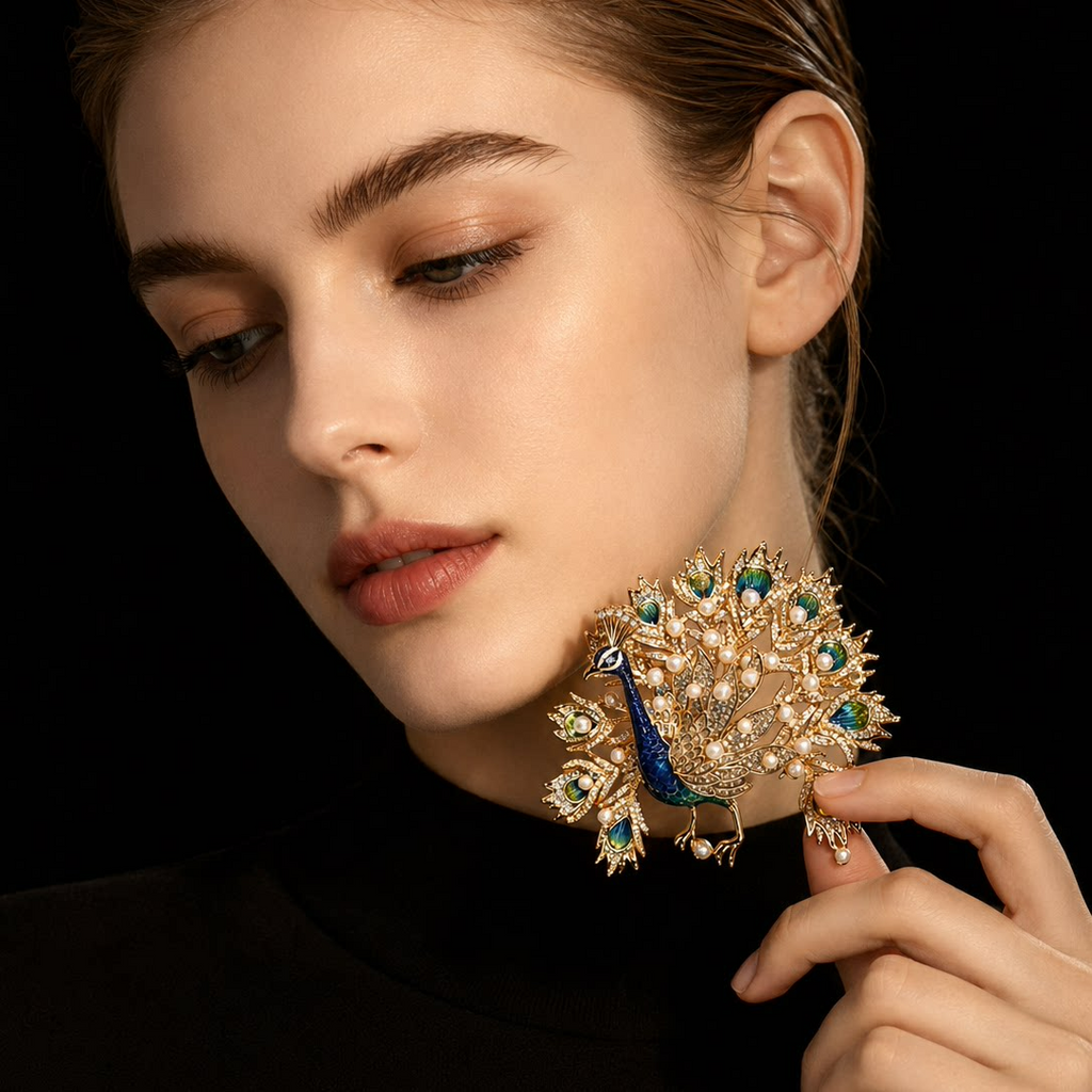 Peacock Brooch