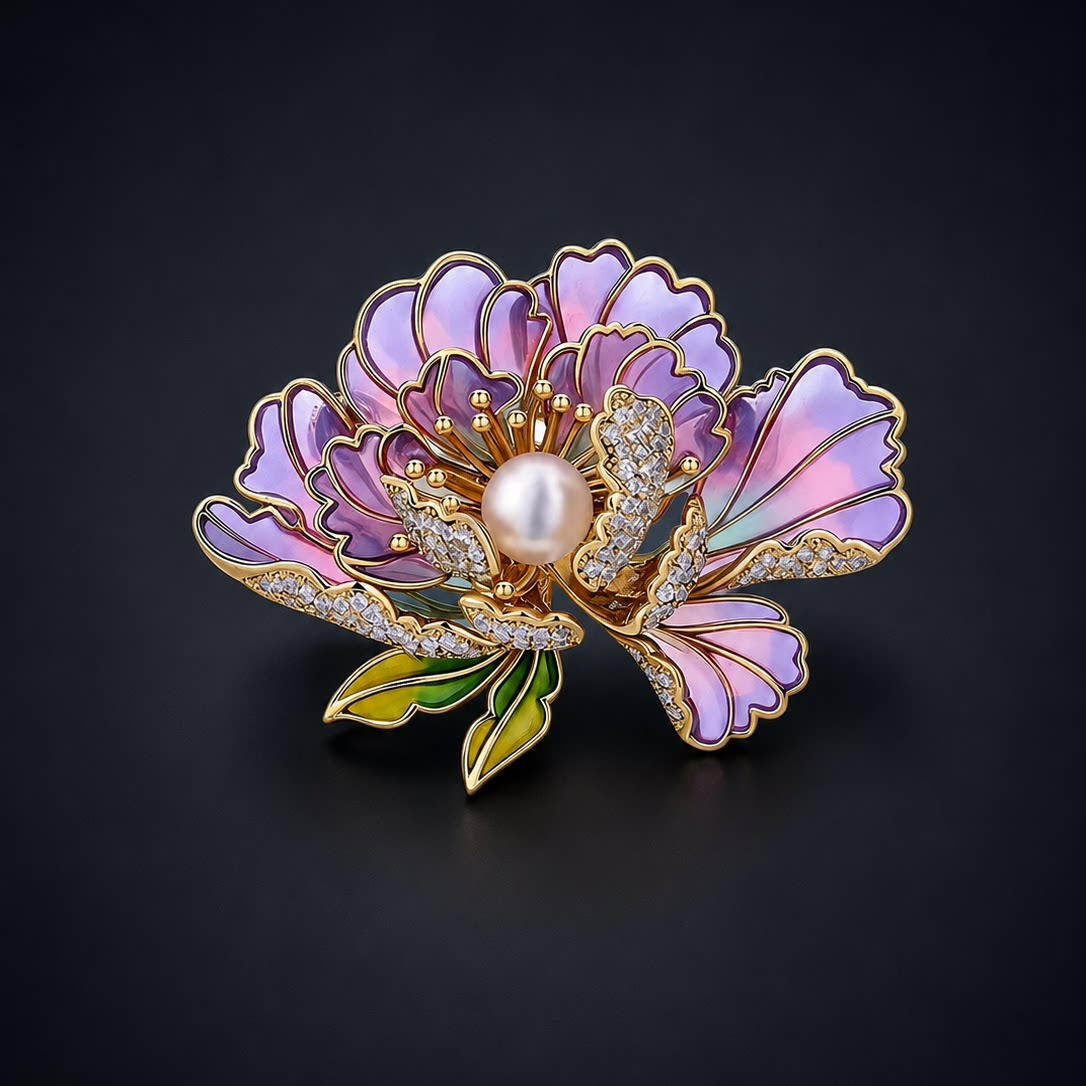 Peony Brooch