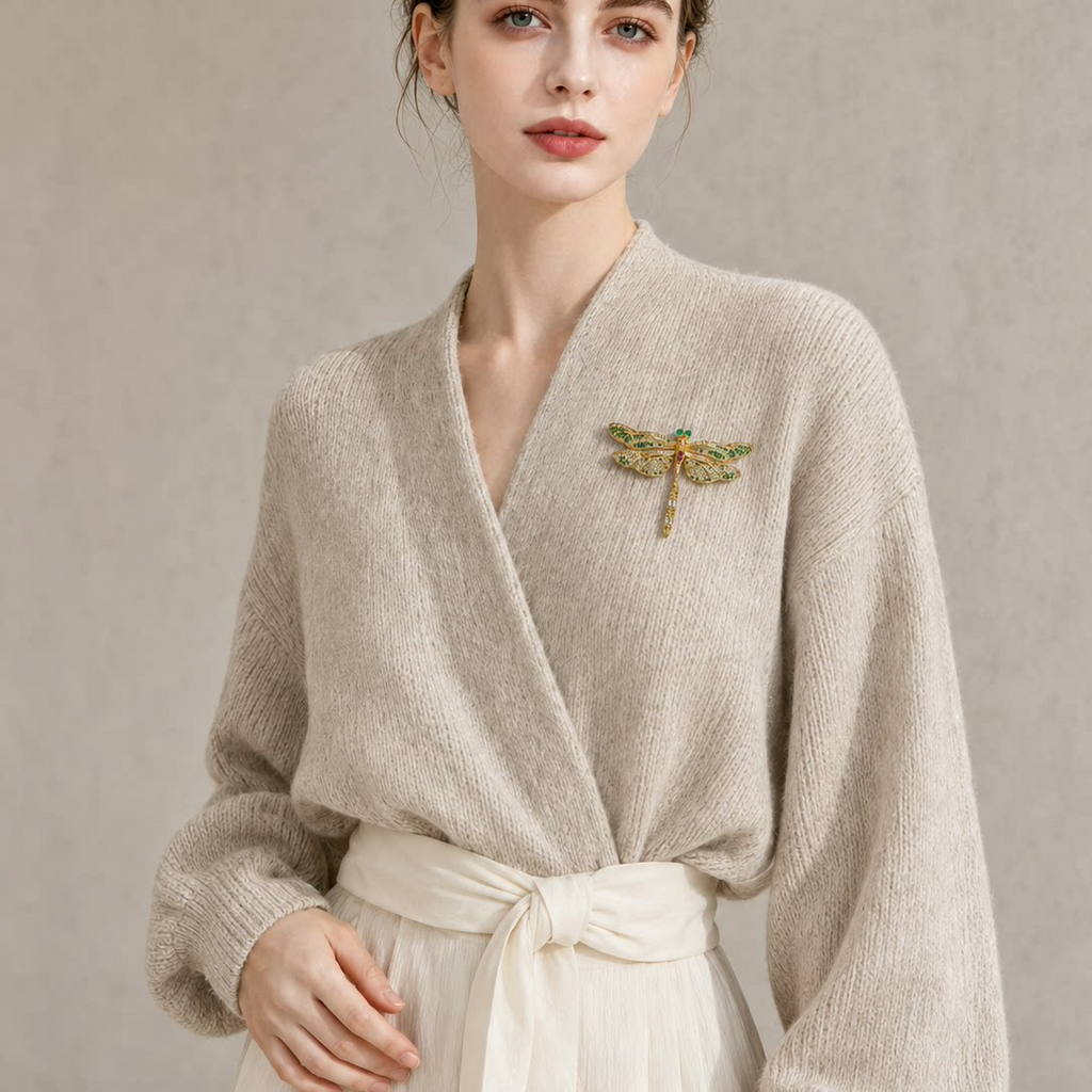 Golden Dragonfly Brooch