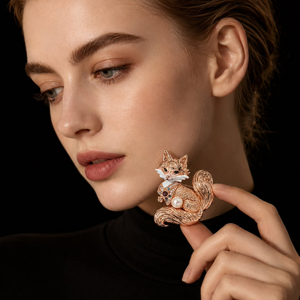 Fox brooch