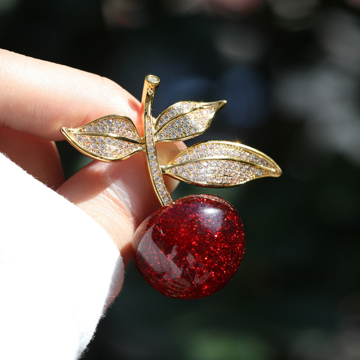 Red Cherry Brooch
