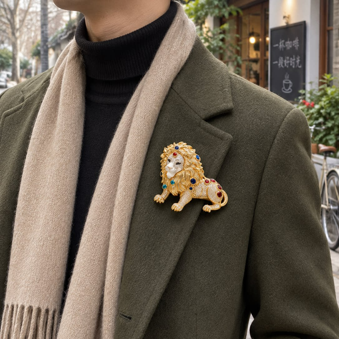 Lion Brooch