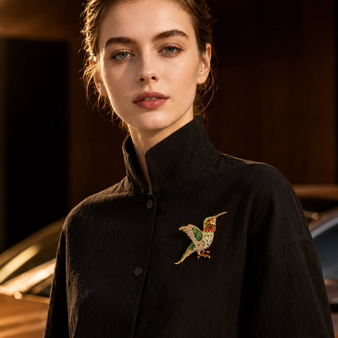 Hummingbird Brooch
