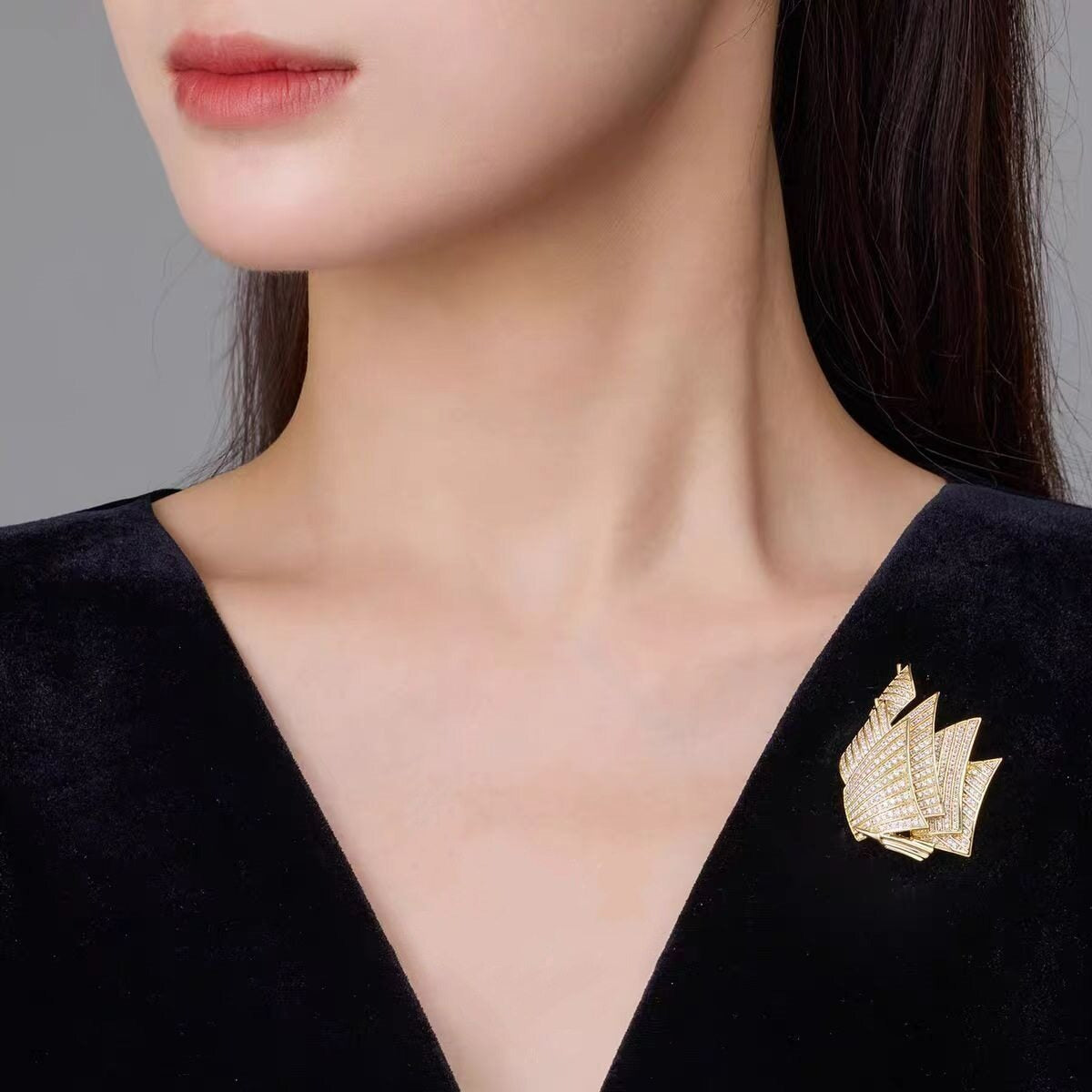 Vintage Sailing Ship Brooch