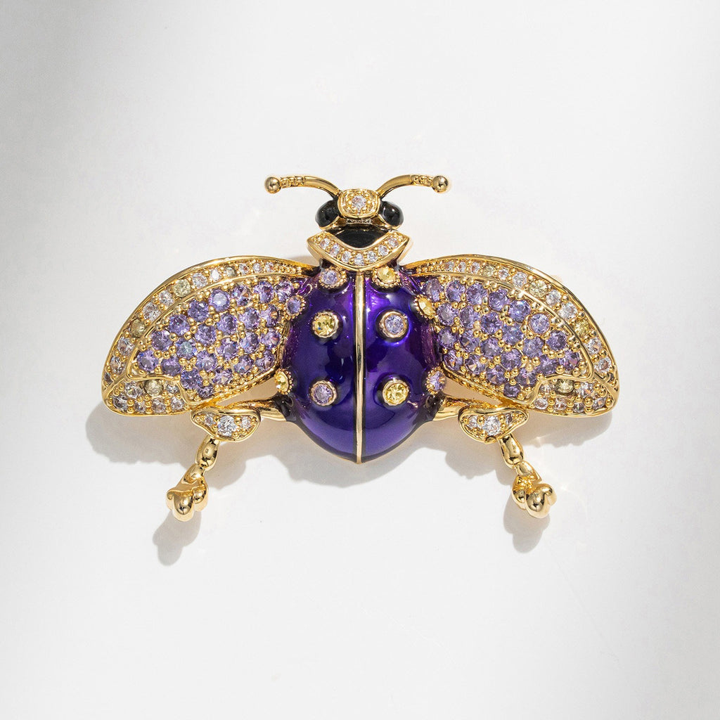 Purple Ladybug Brooch