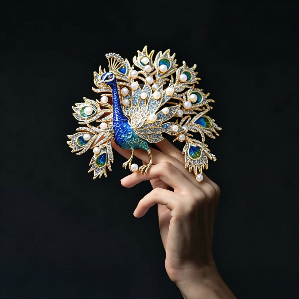 Peacock Brooch
