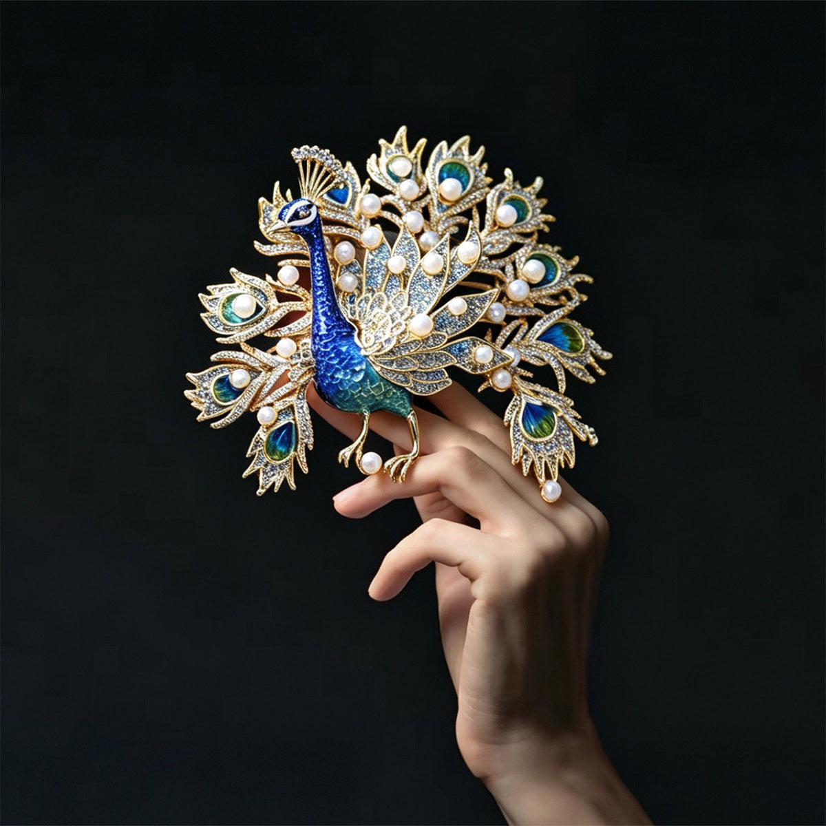 Peacock Brooch