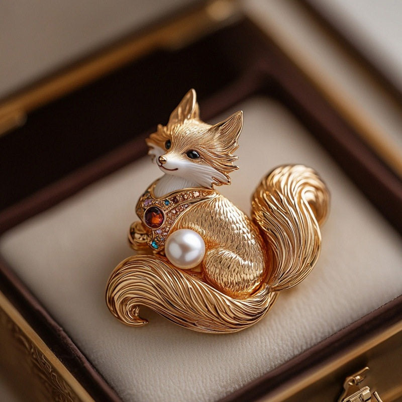 Fox brooch