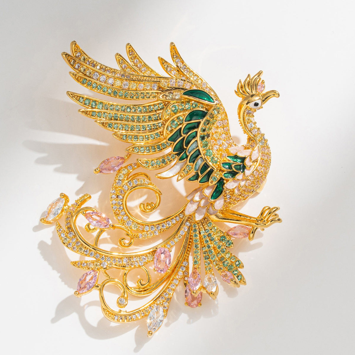 Golden Phoenix Brooch